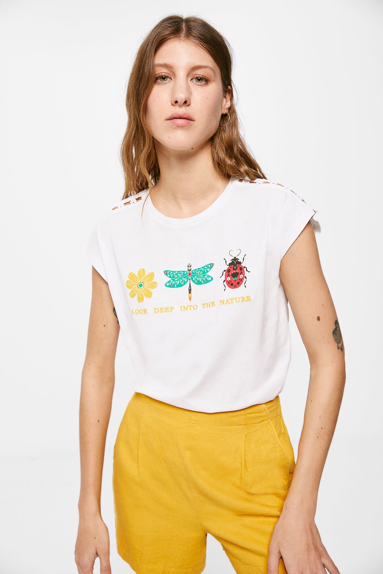 Camiseta Estampada Blanco