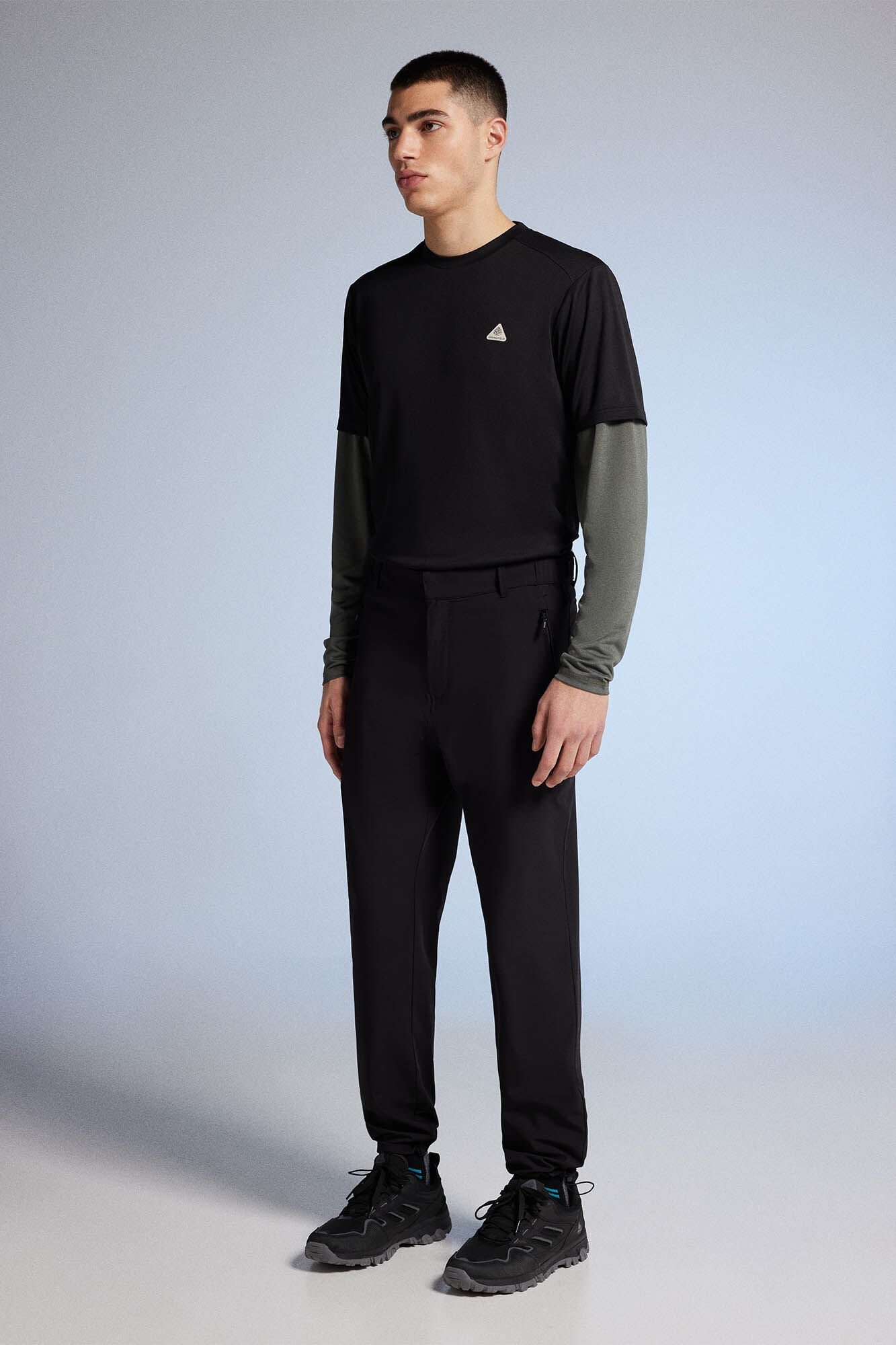 Pantalón Outdoor Cintura Semi Elástica Negro