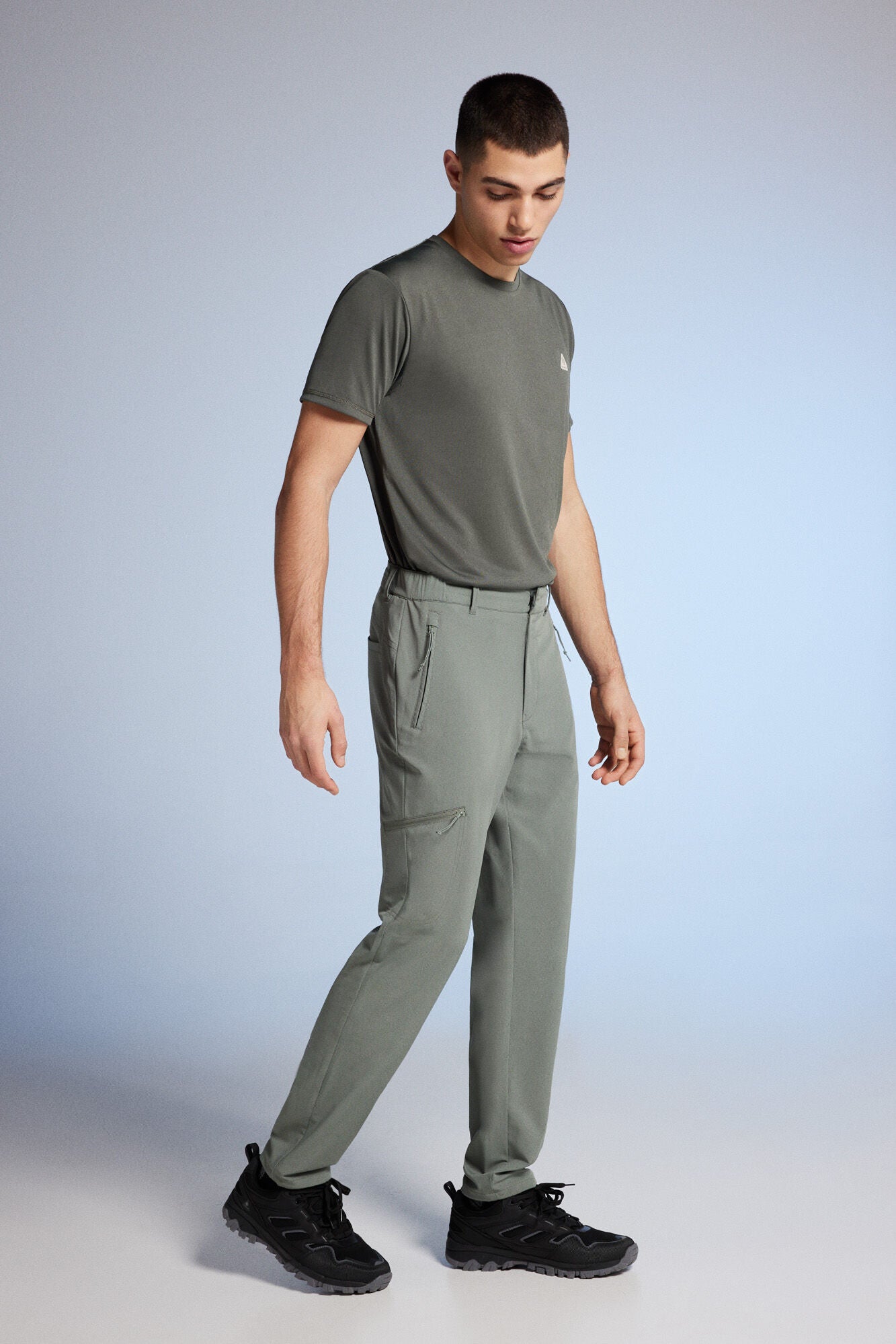 Pantalón Outdoor Cintura Semi Elástica Gris