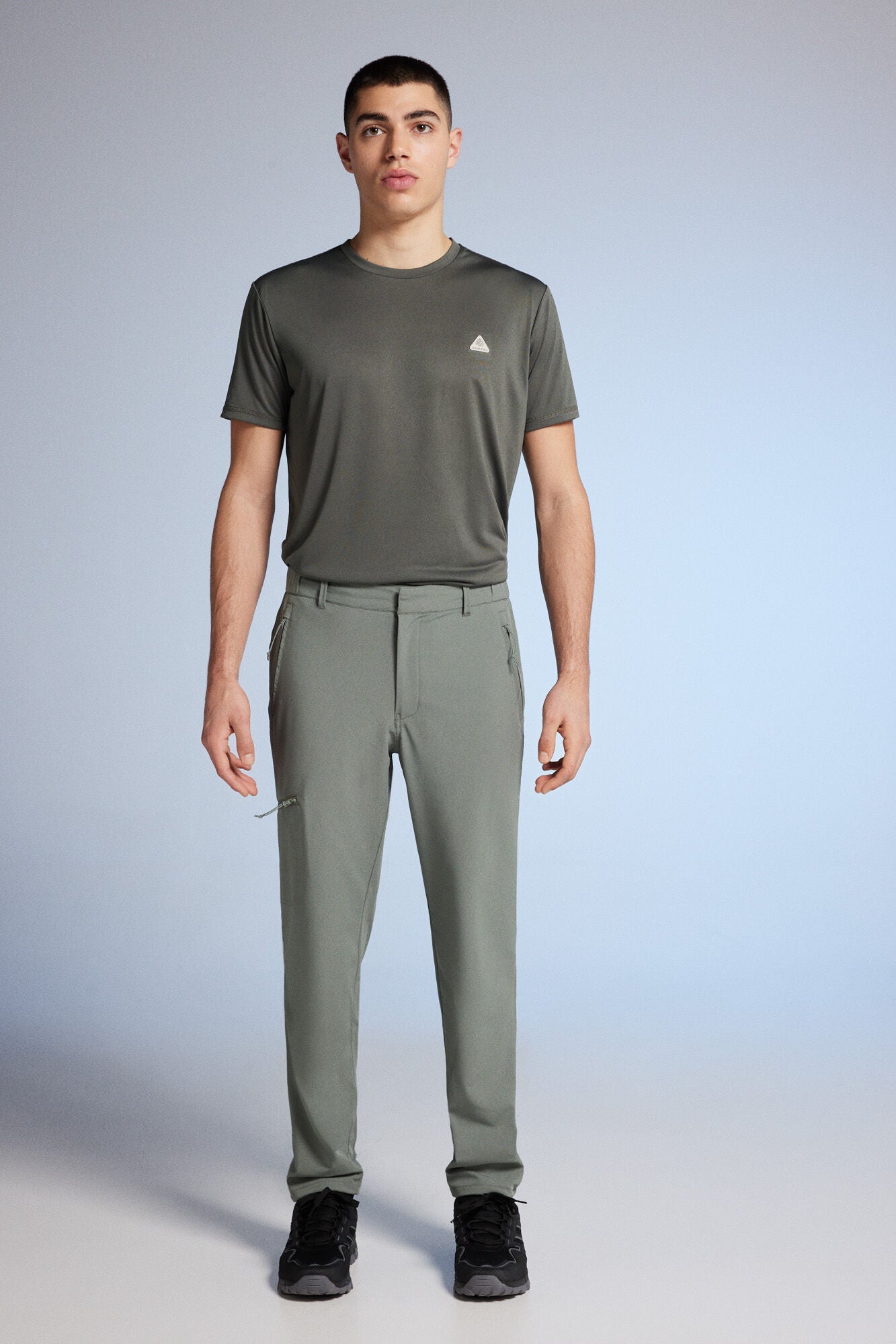 Pantalón Outdoor Cintura Semi Elástica Gris