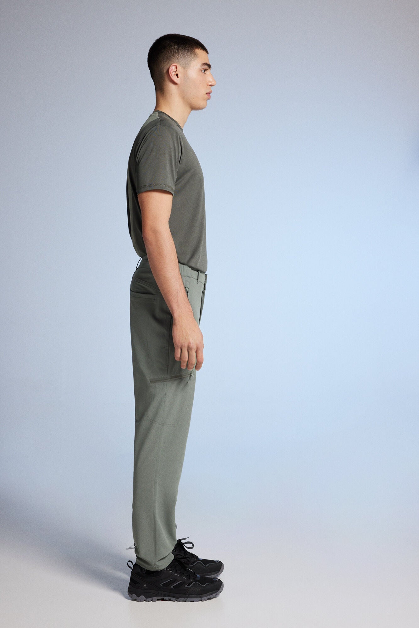 Pantalón Outdoor Cintura Semi Elástica Gris