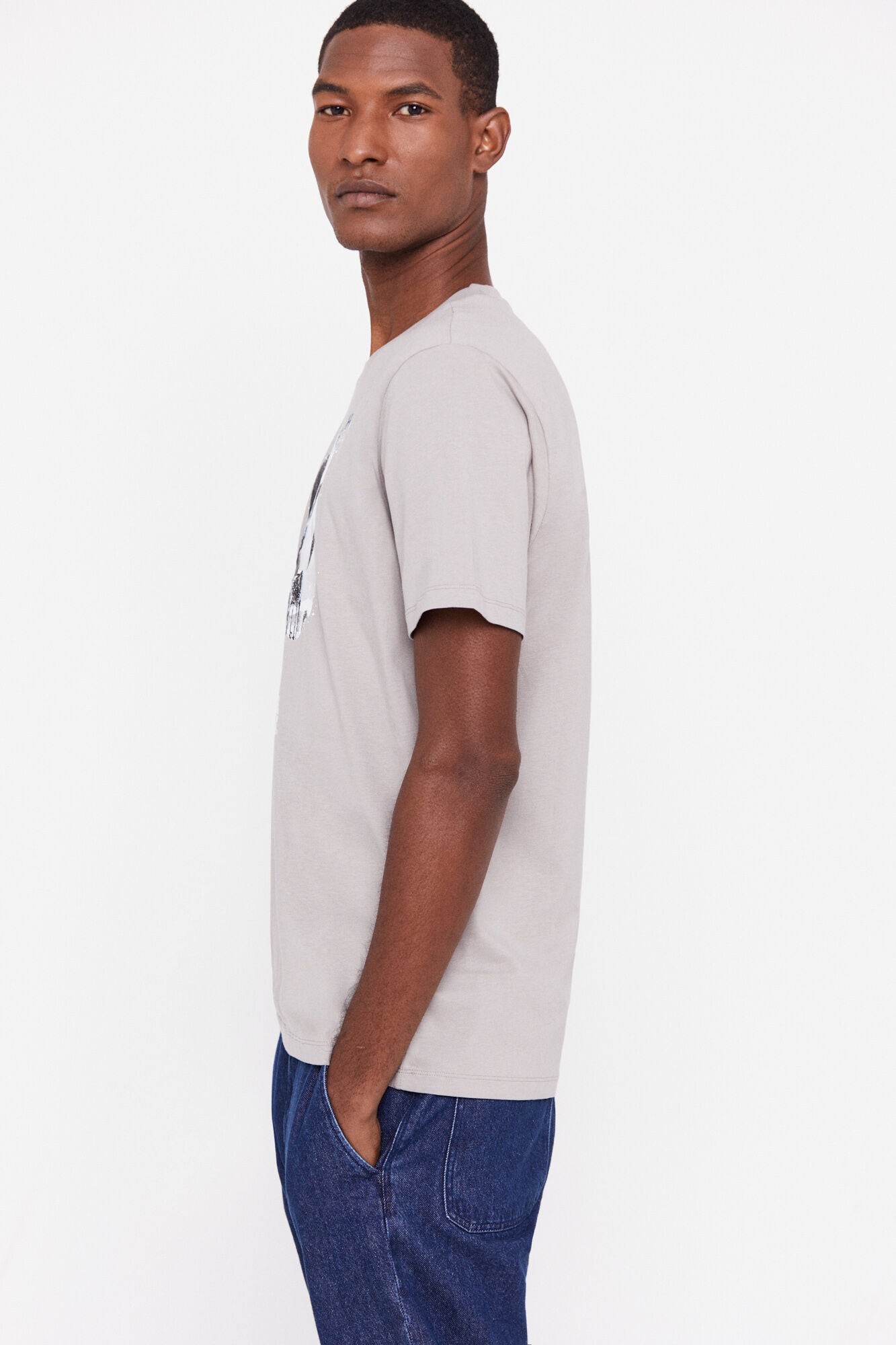 Camiseta Estampada Gris