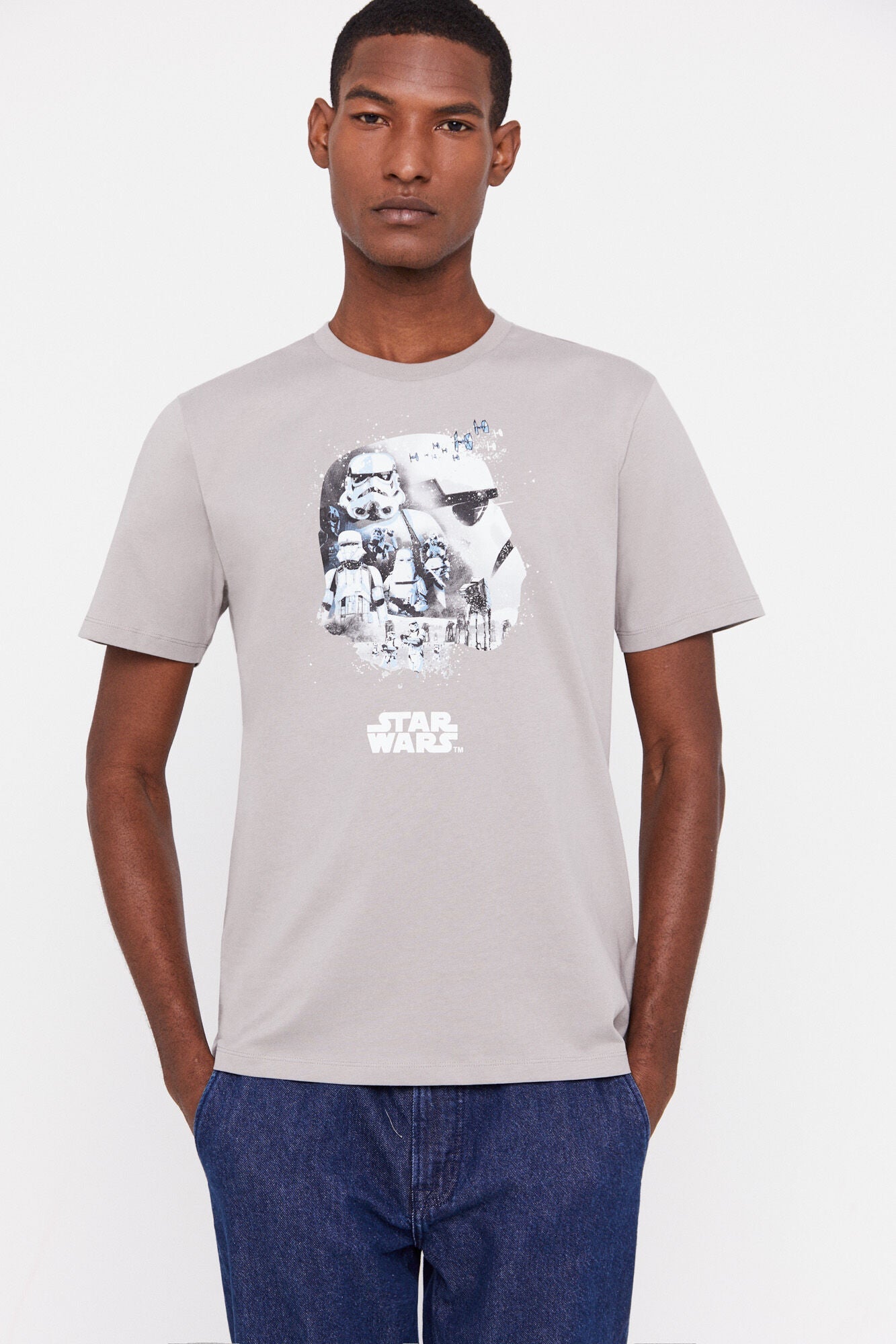 Camiseta Estampada Gris