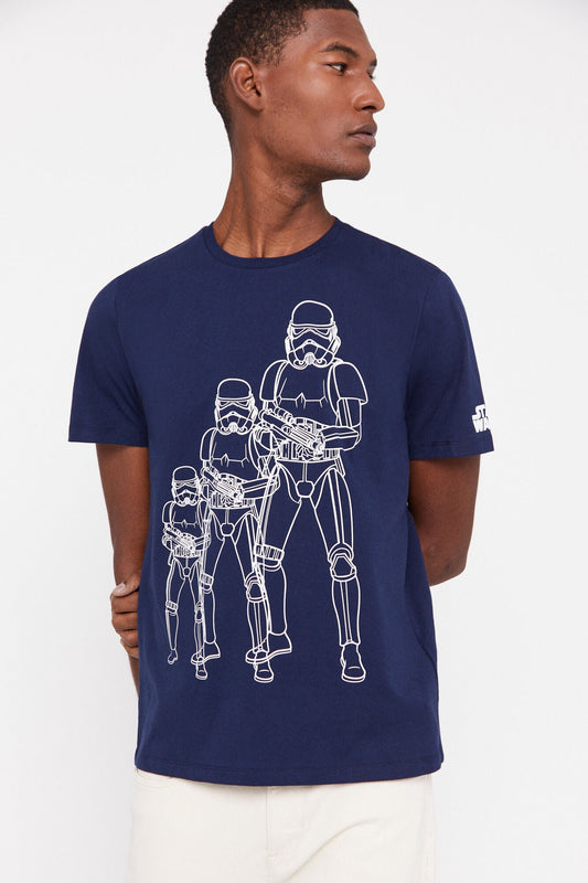 Camiseta Estampada Azul