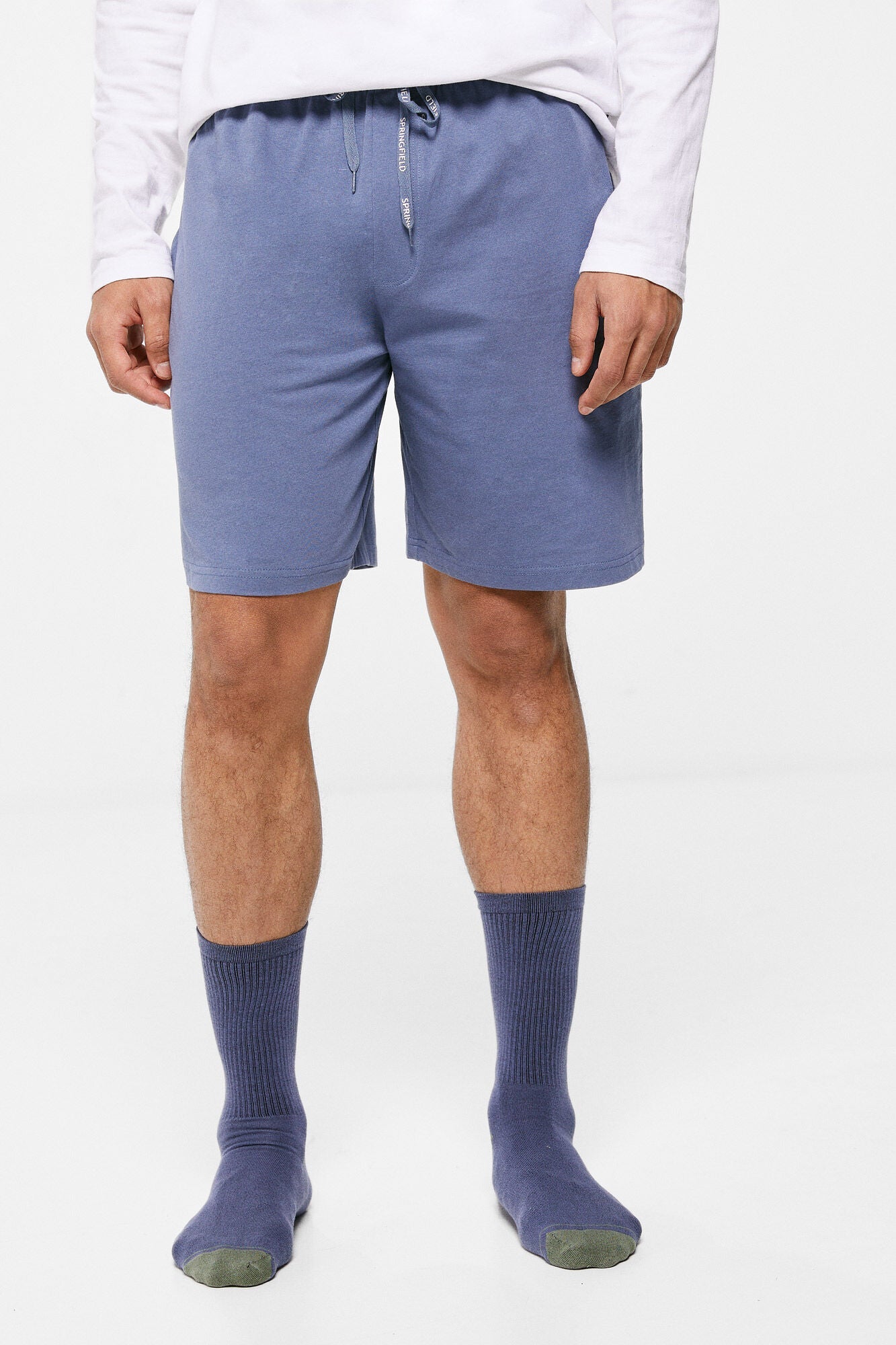 Pijama Pantalón Corto Azul