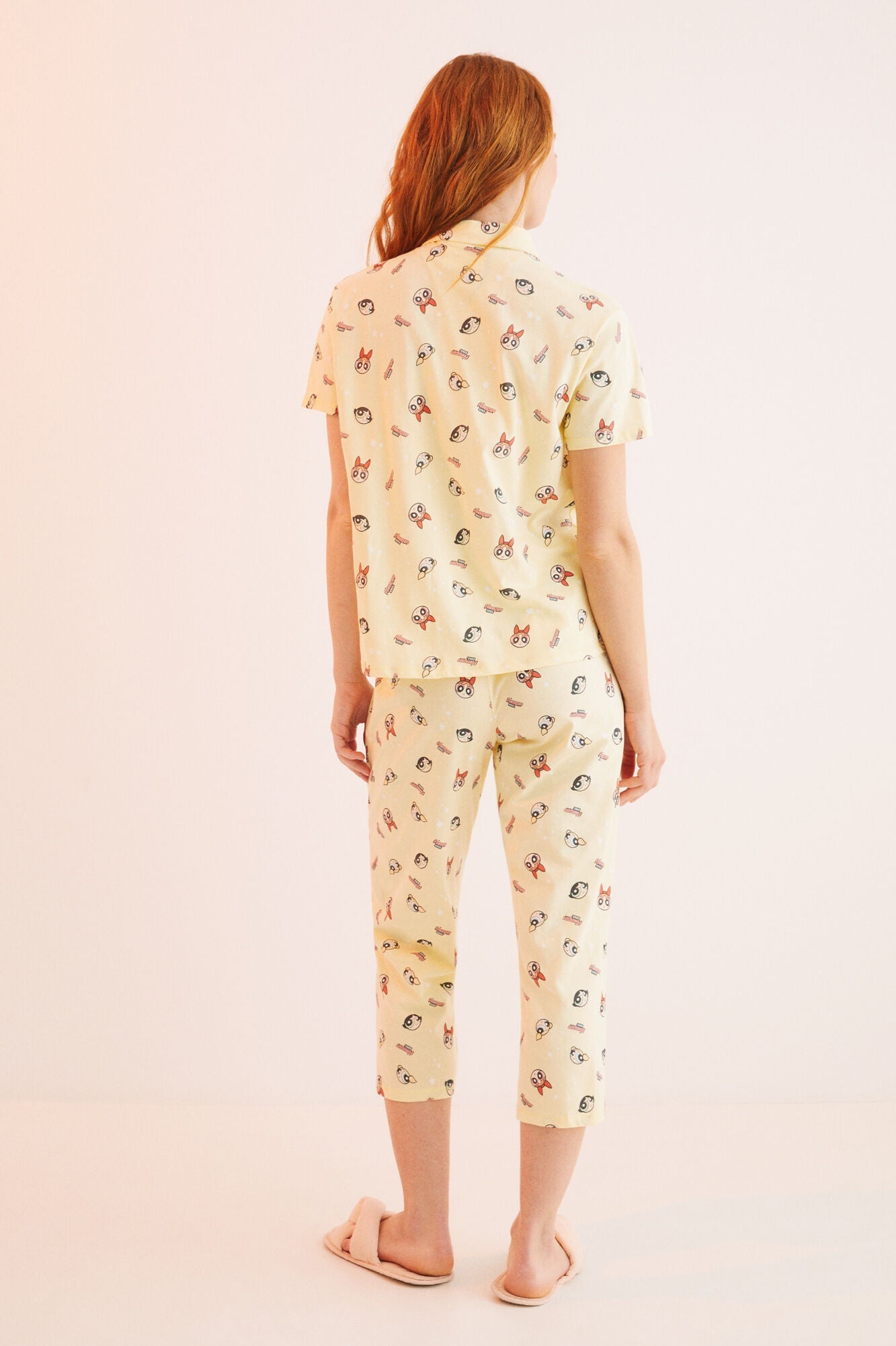 Pijama Larga Estampada Chicas Superpoderosas Amarillo