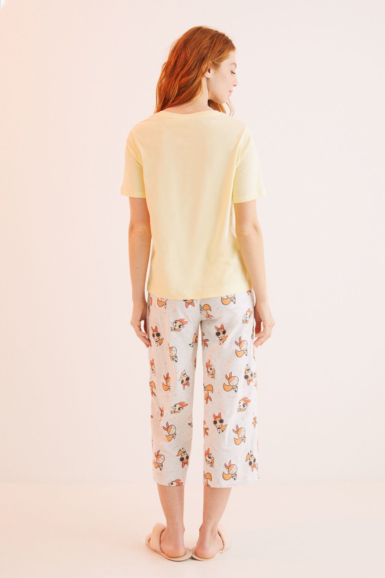 Pijama Larga Estampada Chicas Superpoderosas Amarillo