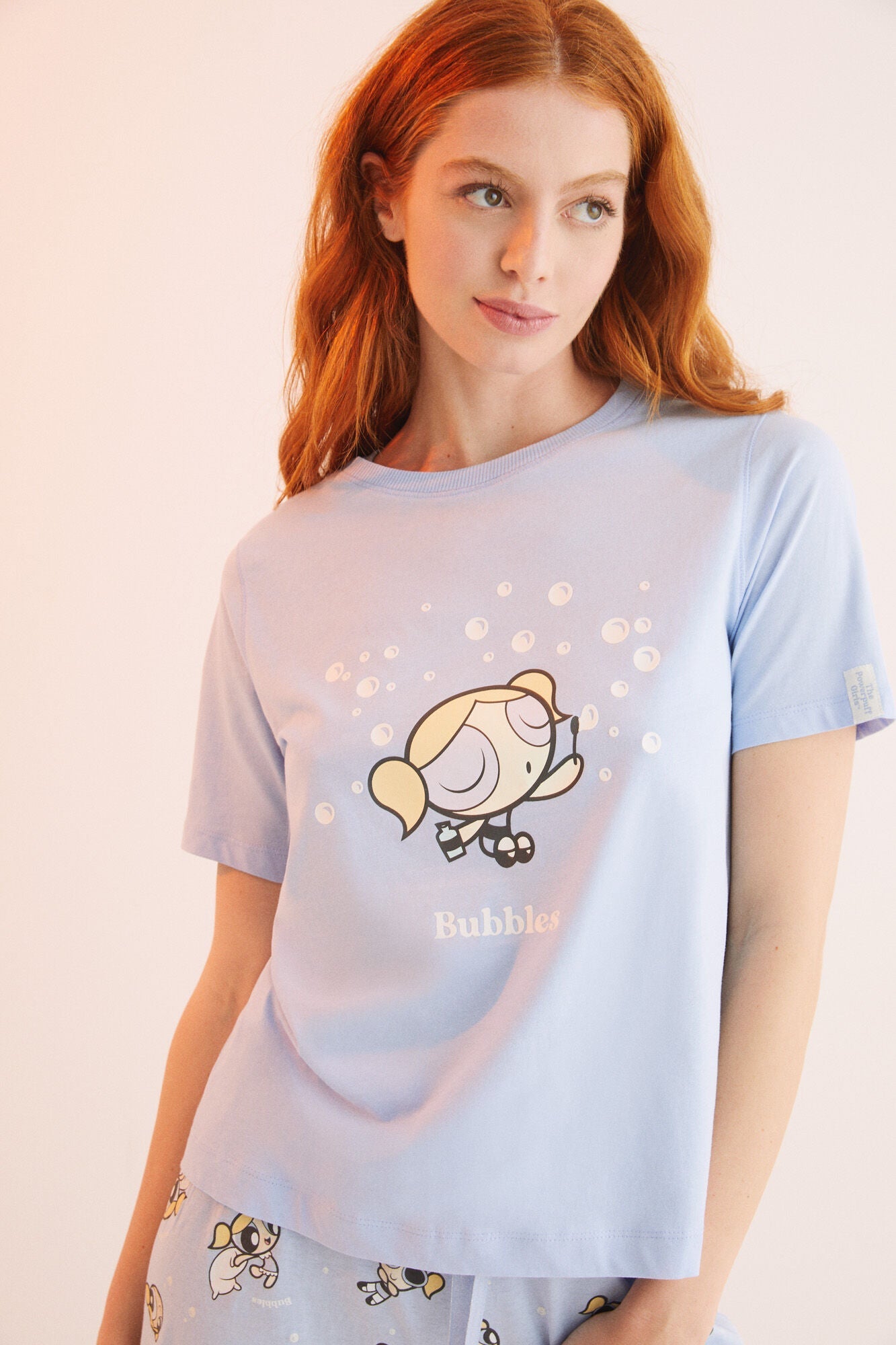 Pijama Larga Estampada Chicas Superpoderosas Azul