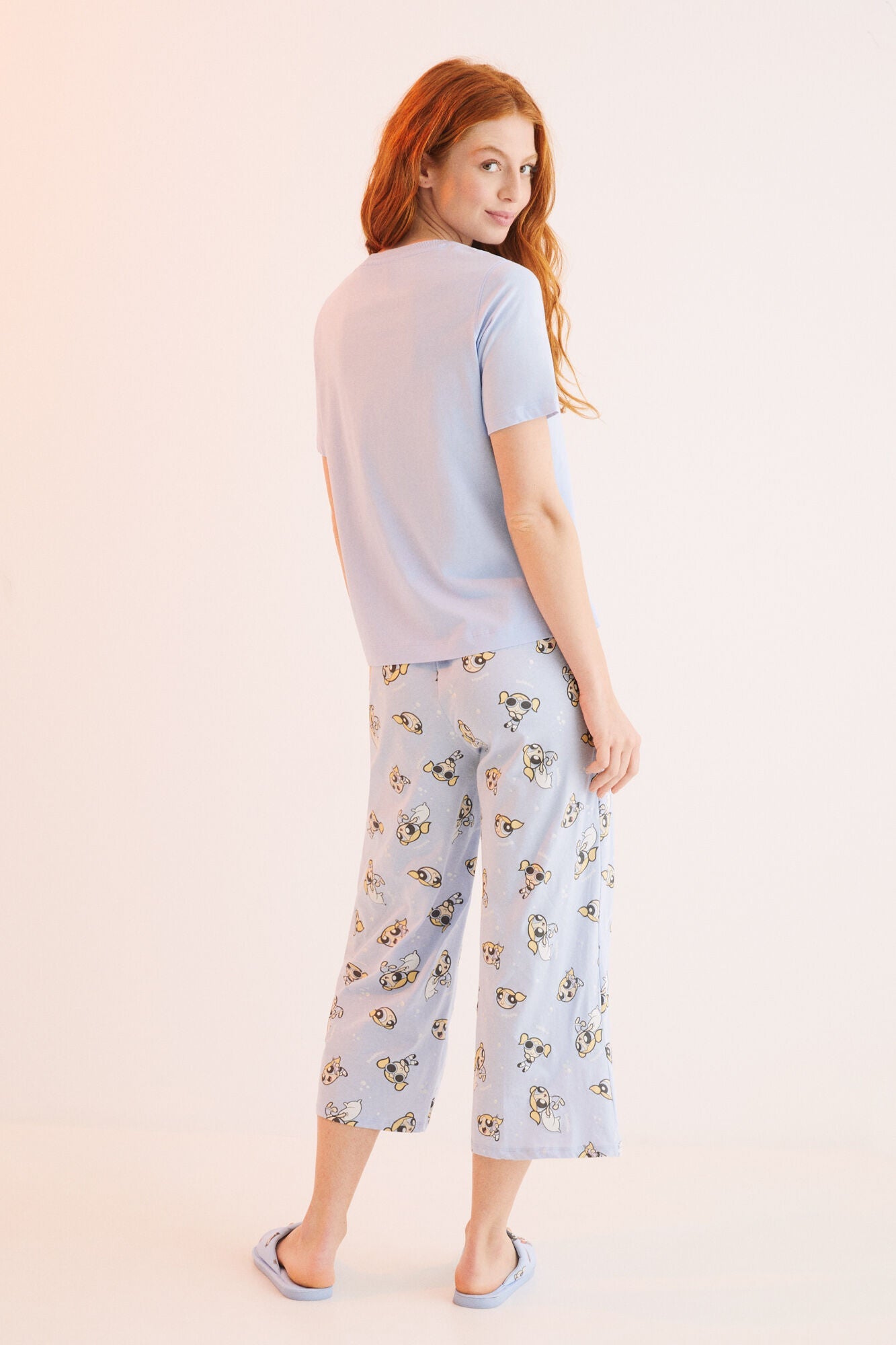 Pijama Larga Estampada Chicas Superpoderosas Azul
