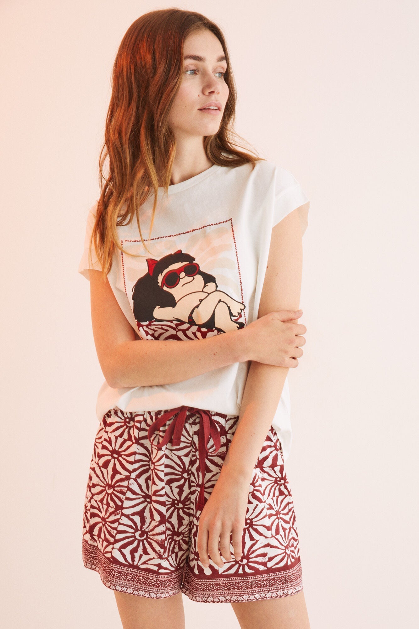 Pijama Corta Diseño Mafalda Multicolor