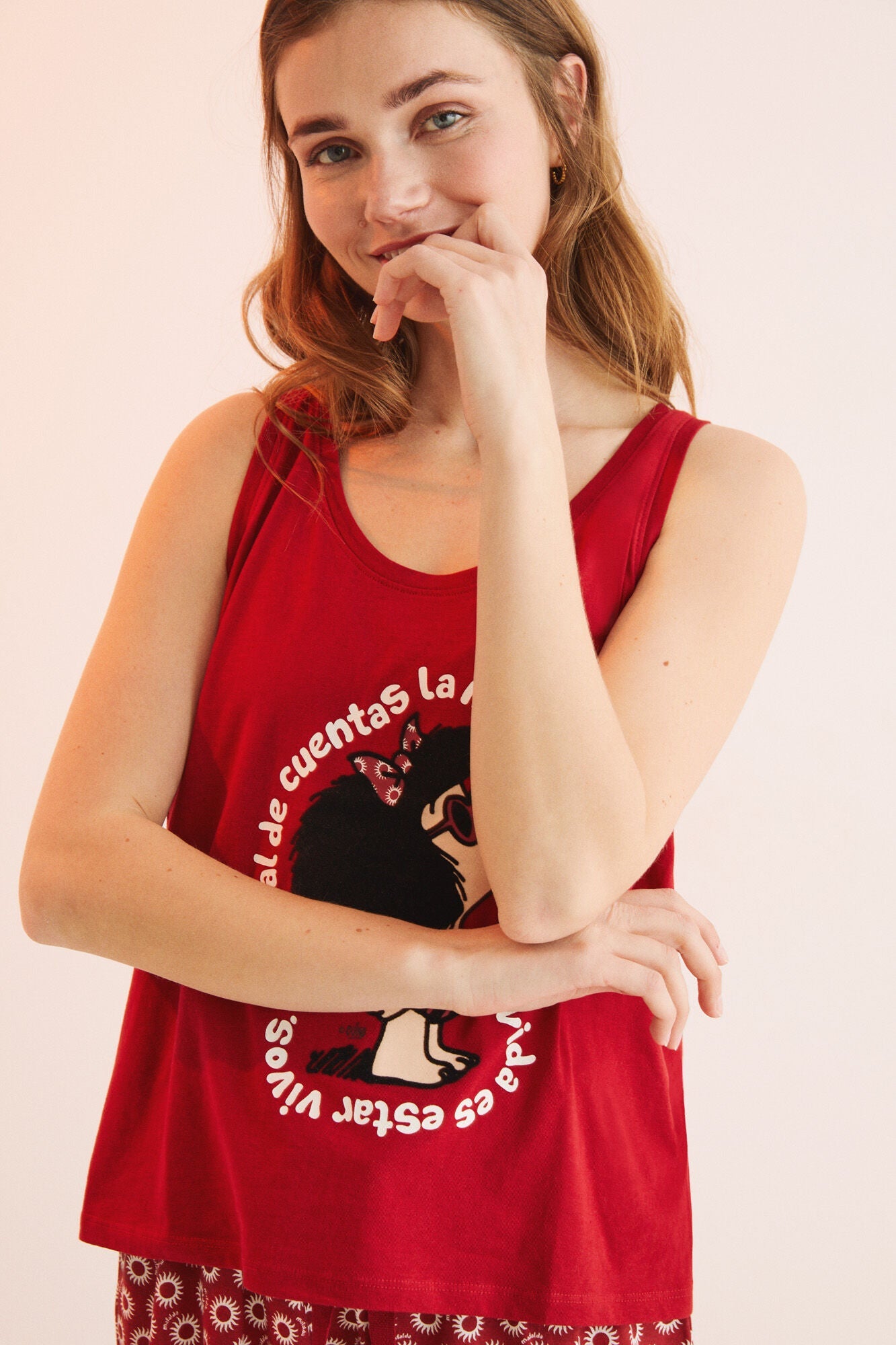 Pijama Corta Mafalda Rojo