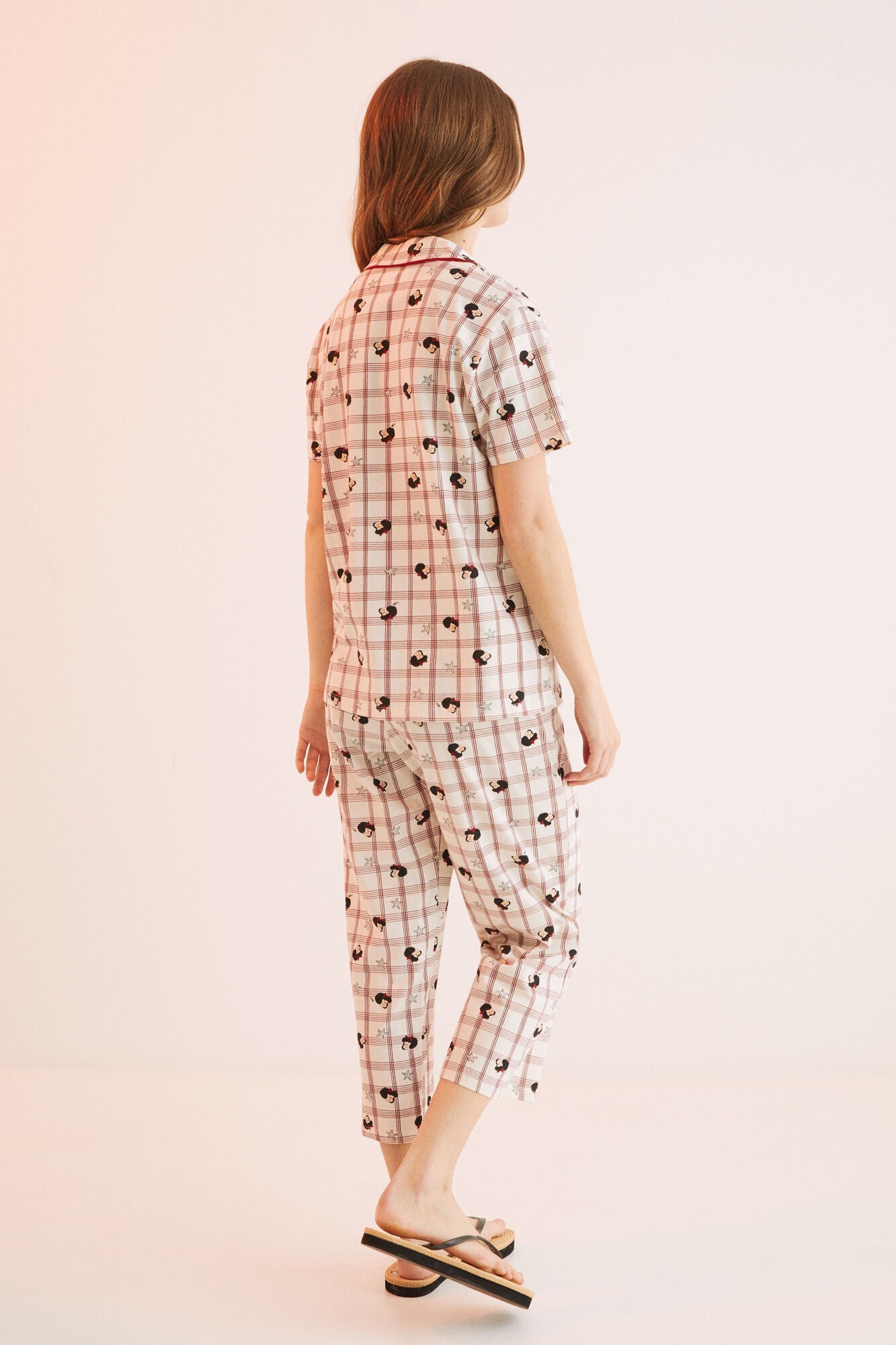 Pijama Larga Diseño Mafalda Rojo