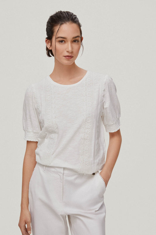 Camiseta Cuello Redondo Blanco