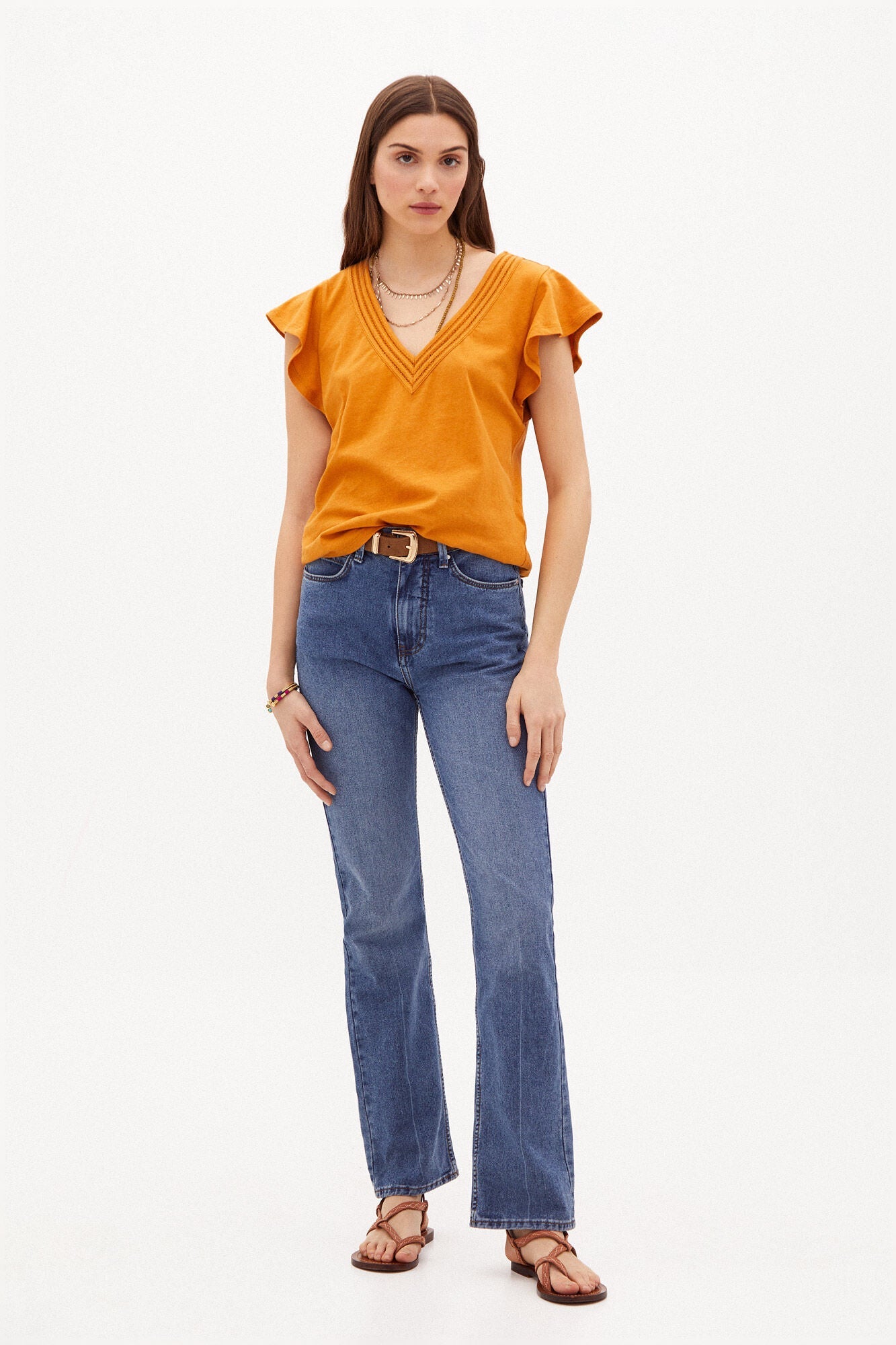 Camiseta Volantes Amarillo