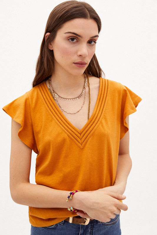 Camiseta Volantes Amarillo