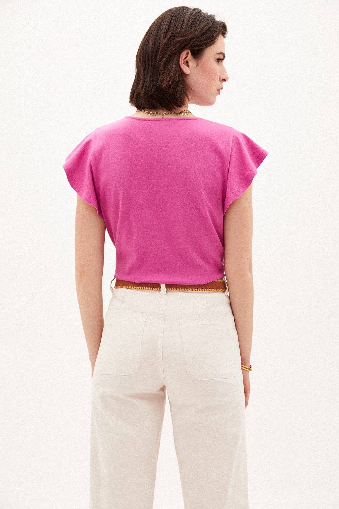 Camiseta Volantes Rosa