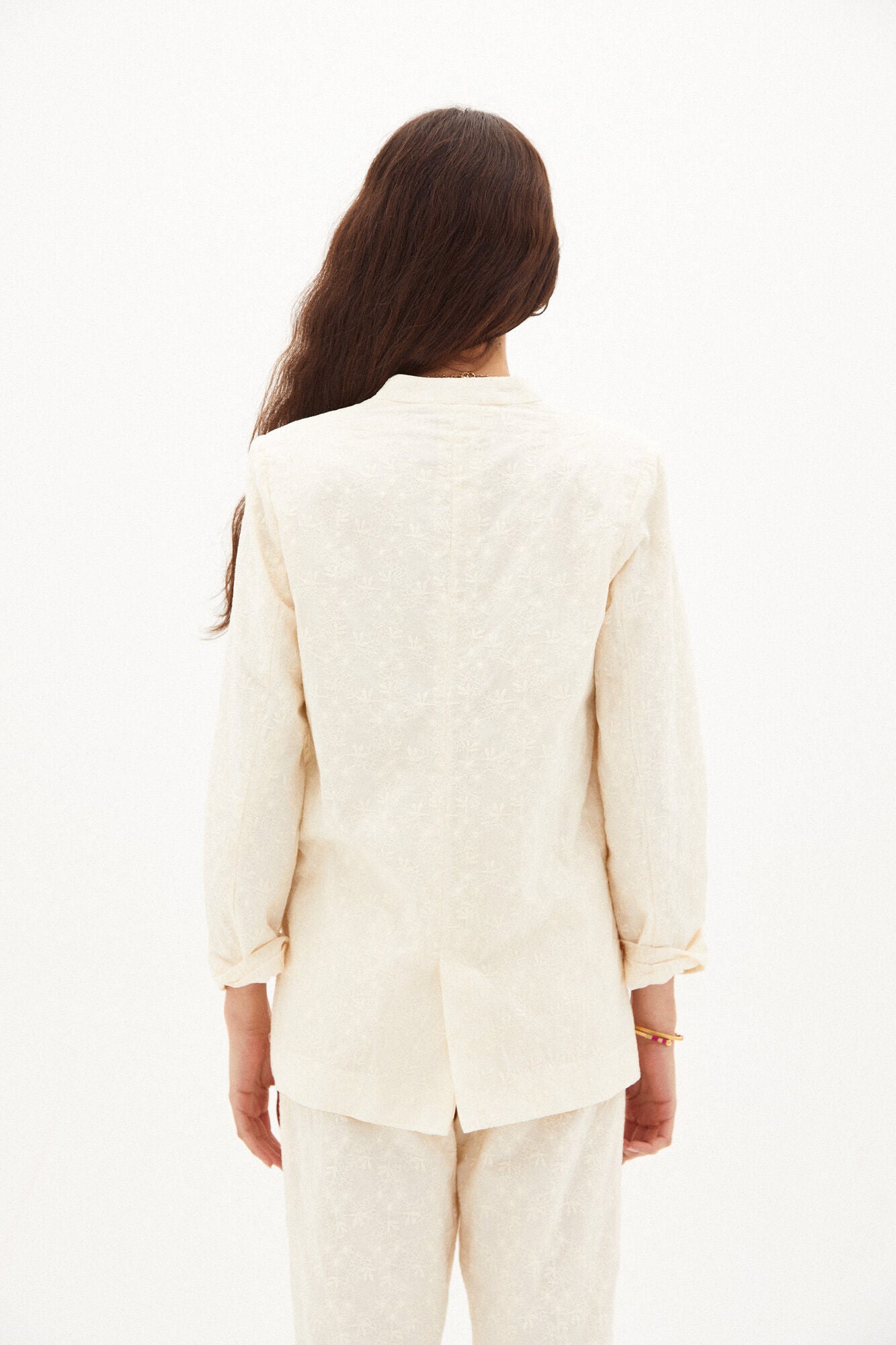 Blazer Bordado Blanco