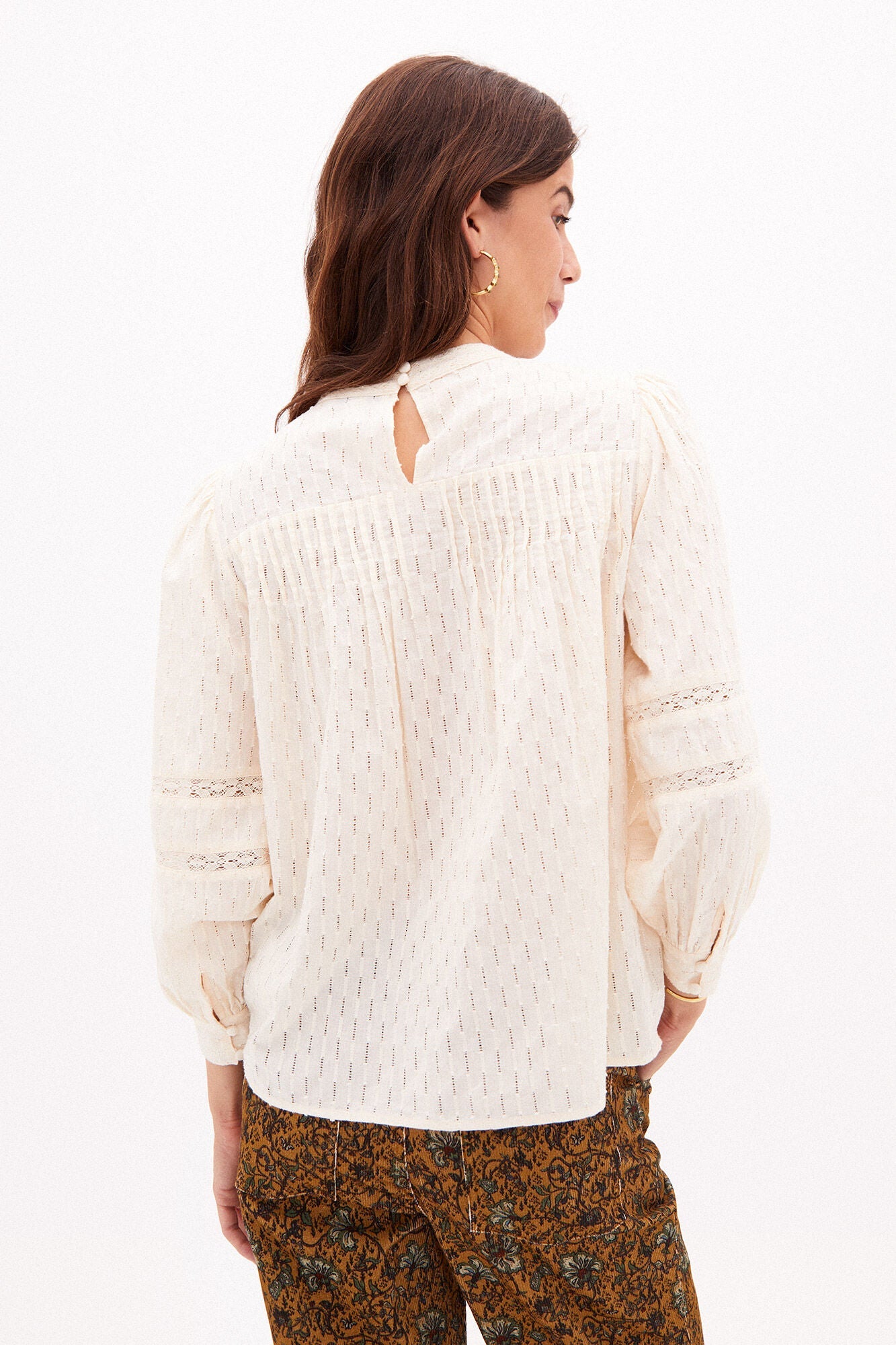 Blusa Algodón Romántica Blanco