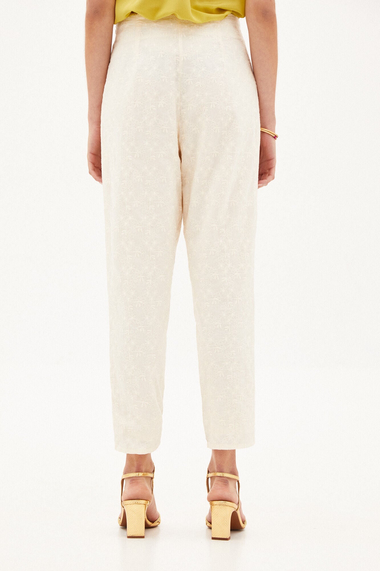 Pantalón Bordado Blanco
