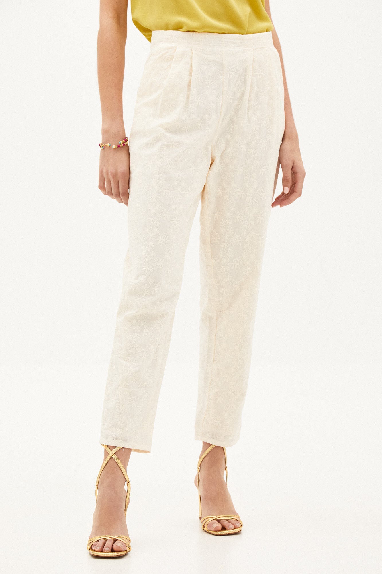 Pantalón Bordado Blanco