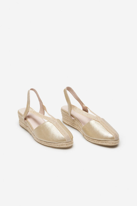 Zapato Cuña Dorado