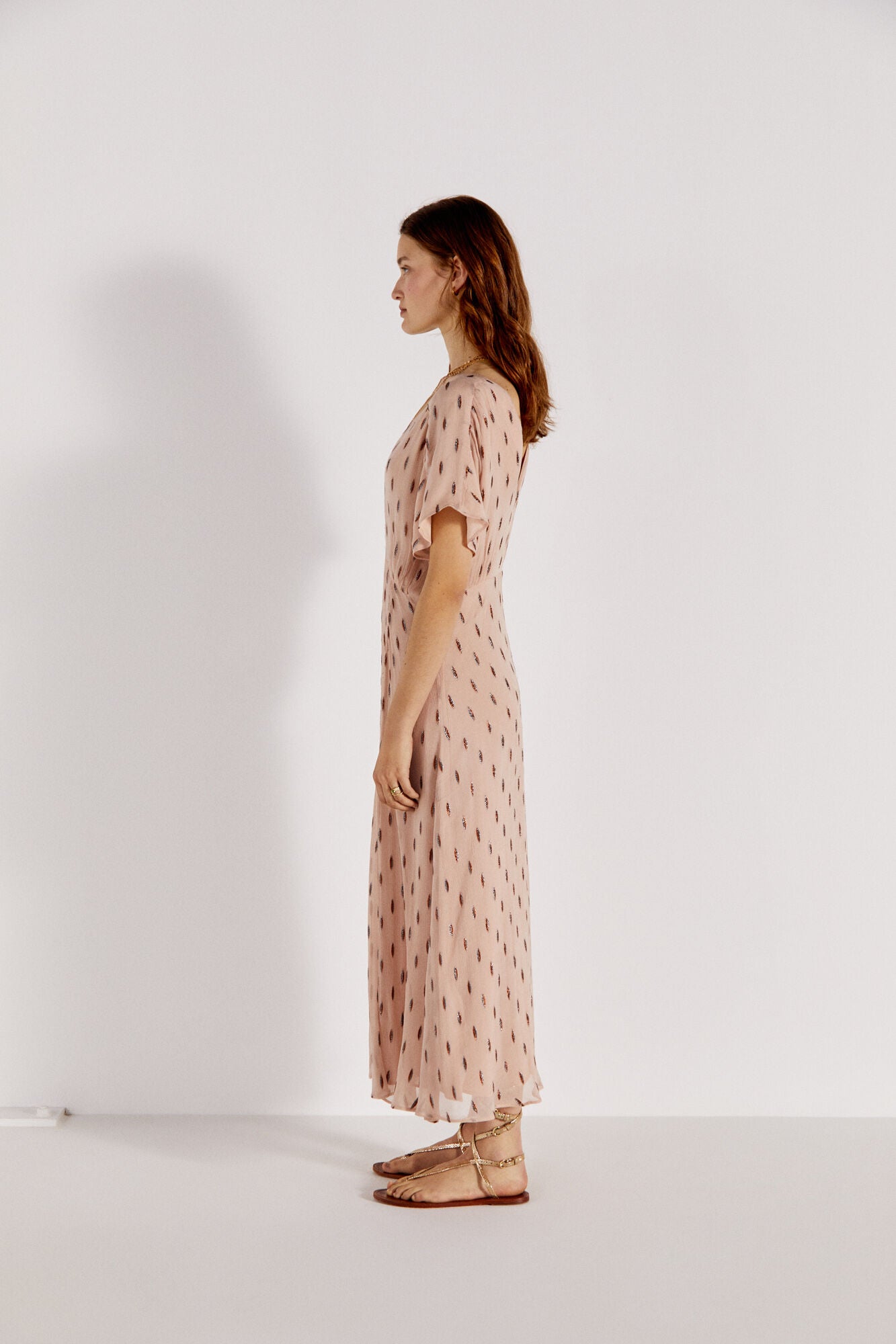 Vestido Fluido Largo Rosa