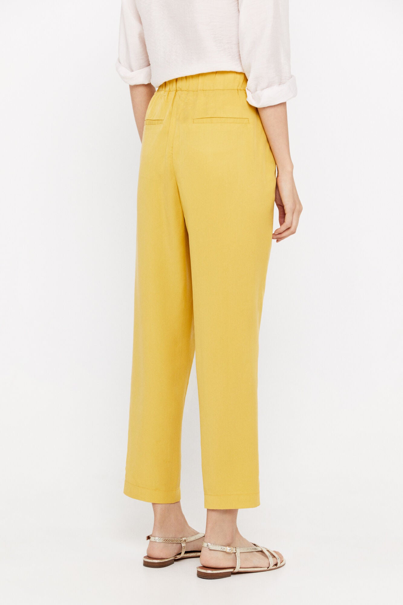 Pantalón Bolsillos Amarillo