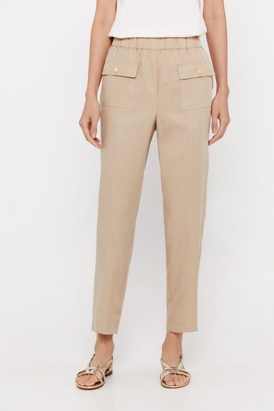 Pantalón Bolsillos Beige