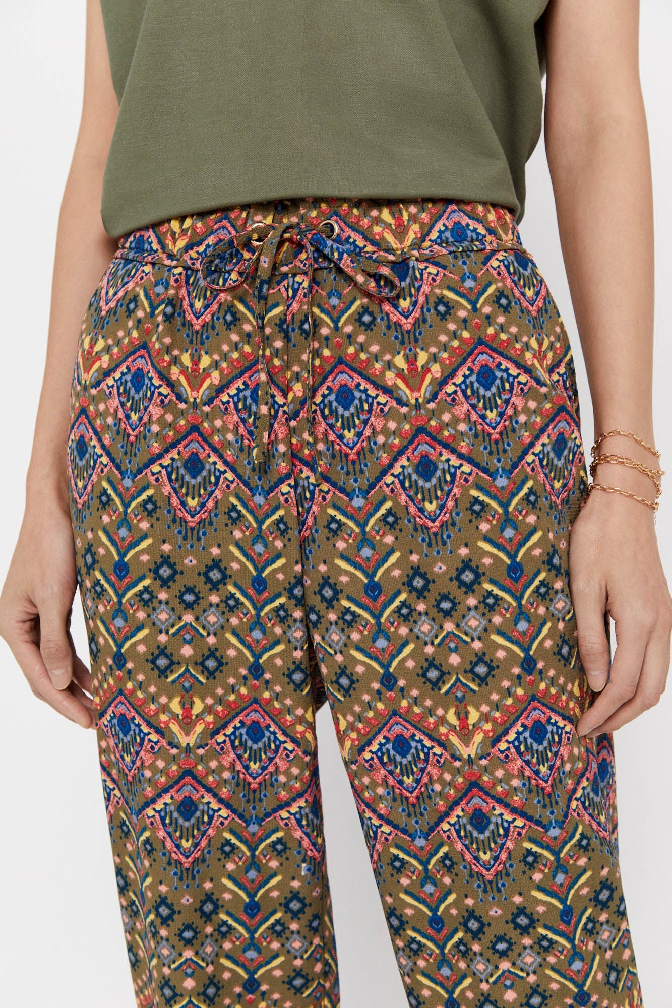Pantalón Fluido Estampado Multicolor