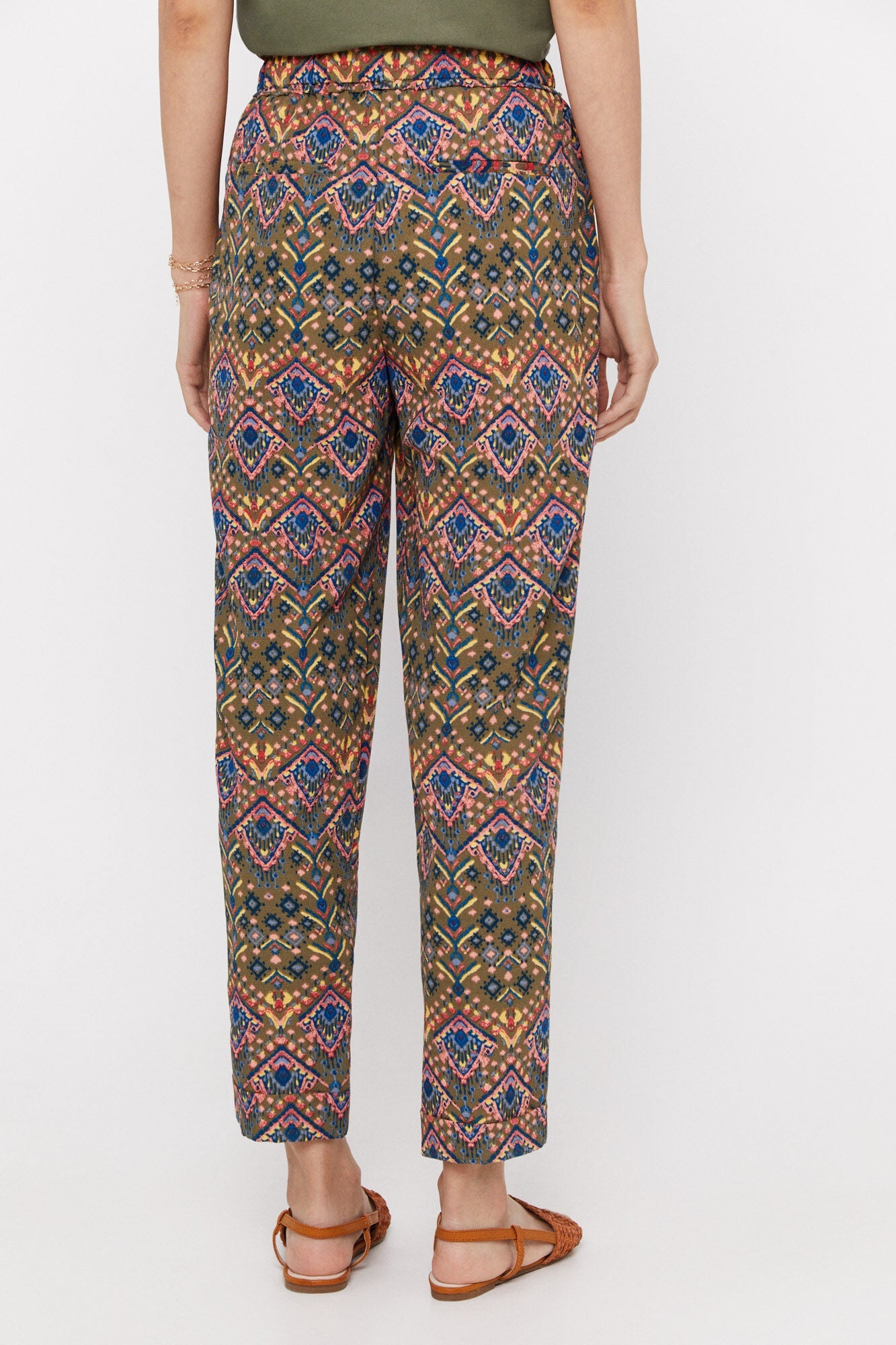Pantalón Fluido Estampado Multicolor