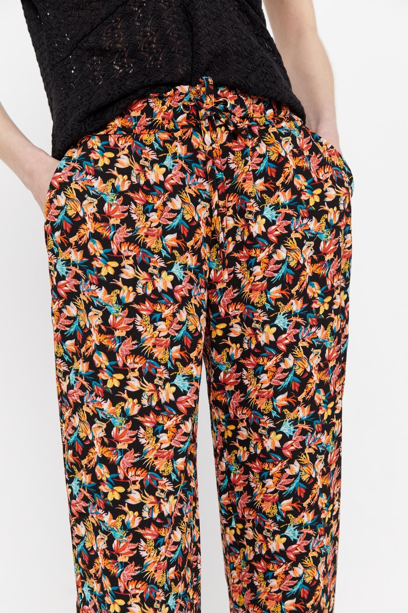 Pantalón Fluido Estampado Multicolor