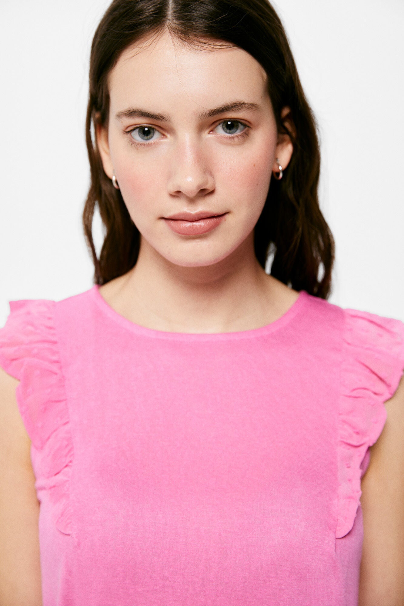 Camiseta Volantes Rosa