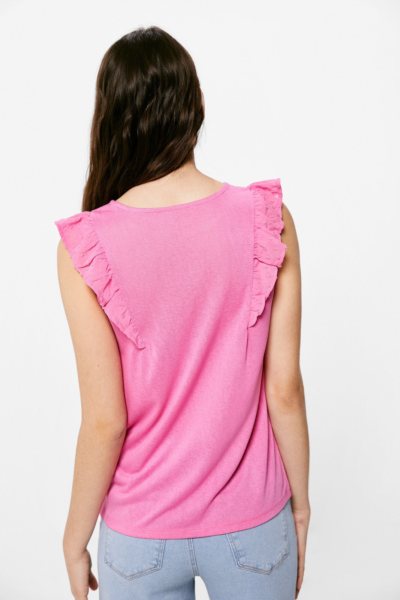 Camiseta Volantes Rosa