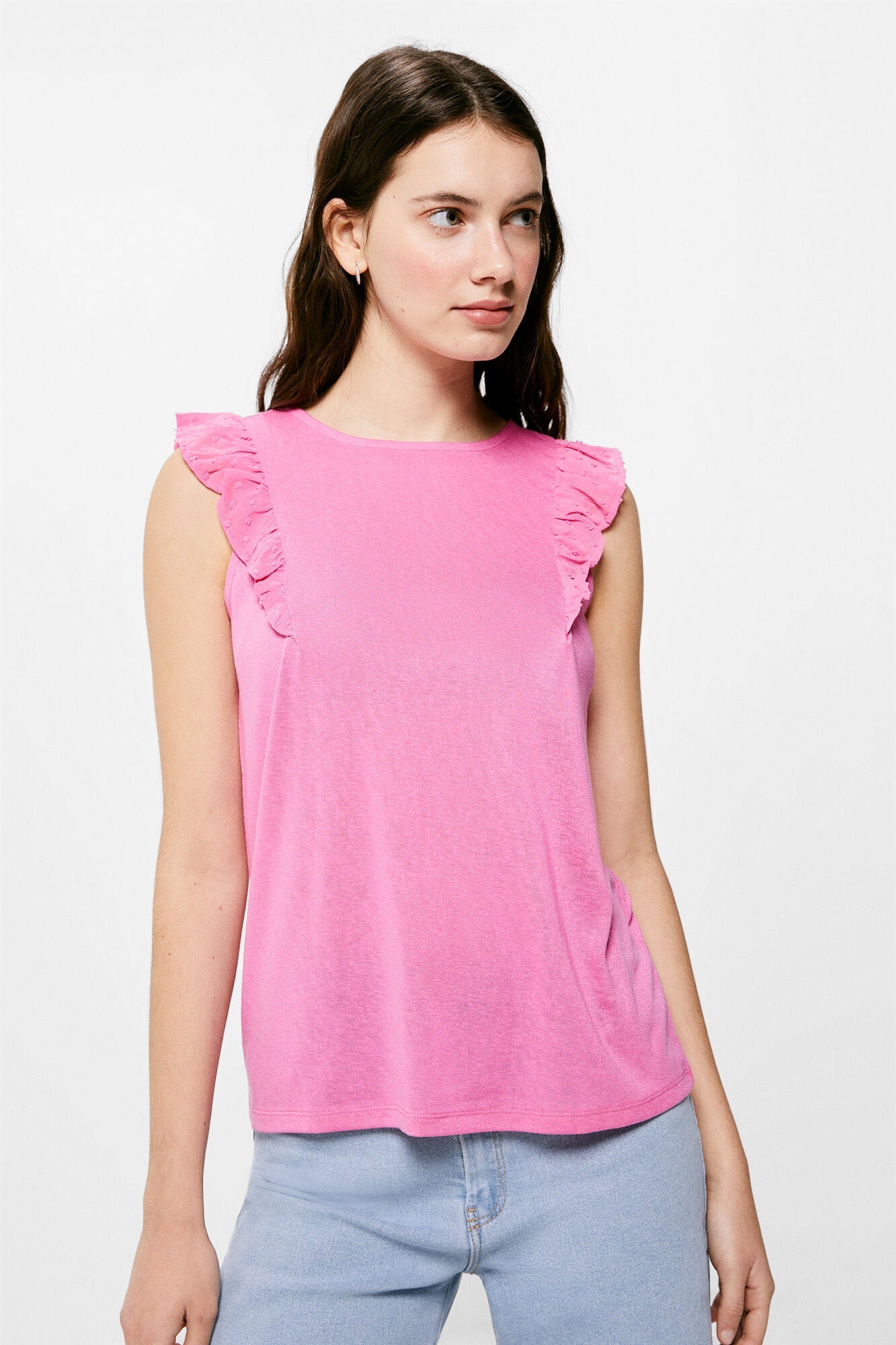 Camiseta Volantes Rosa