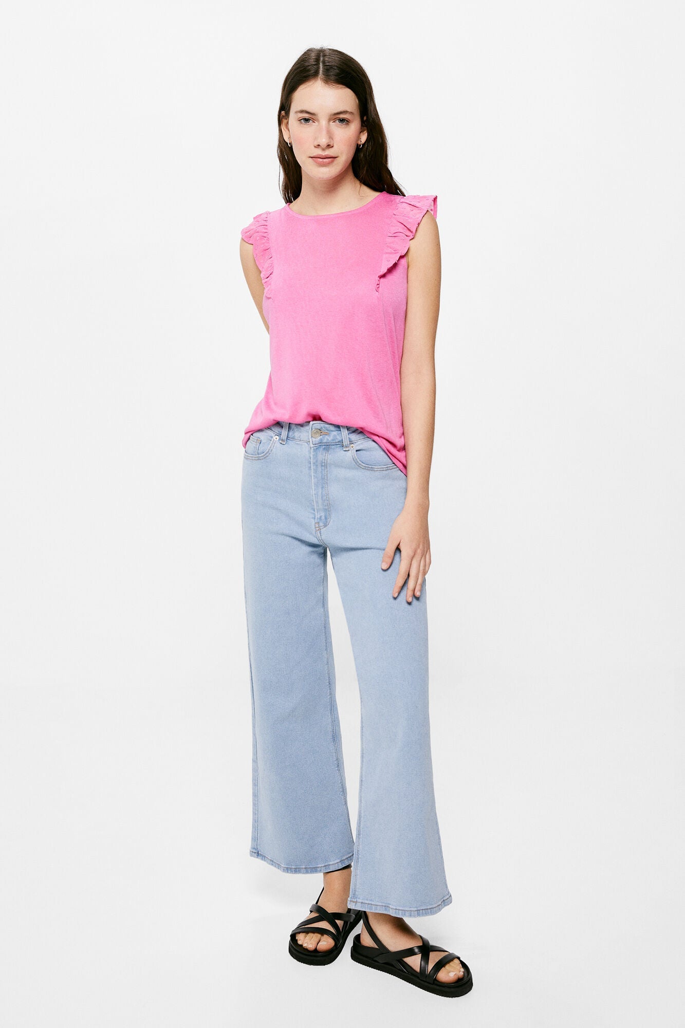Camiseta Volantes Rosa