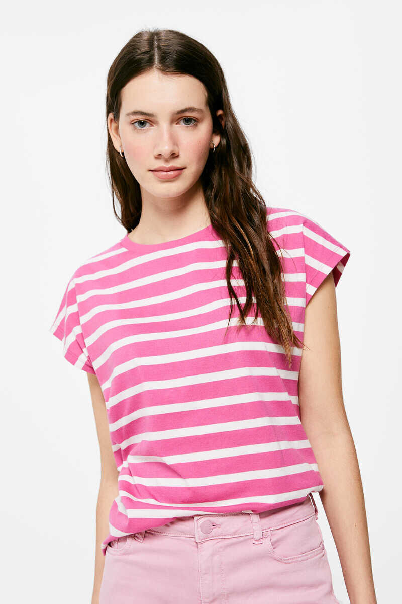 Camiseta Rayas Rosa