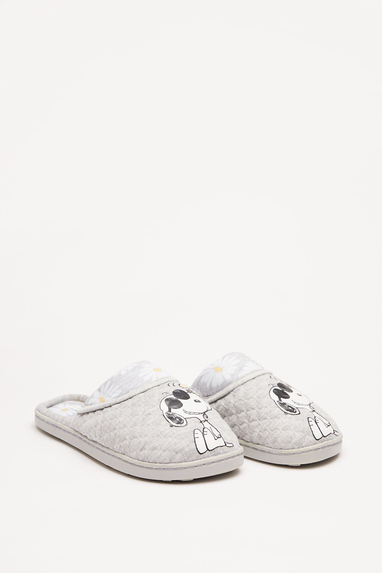 Pantuflas Estampado Snoppy Gris