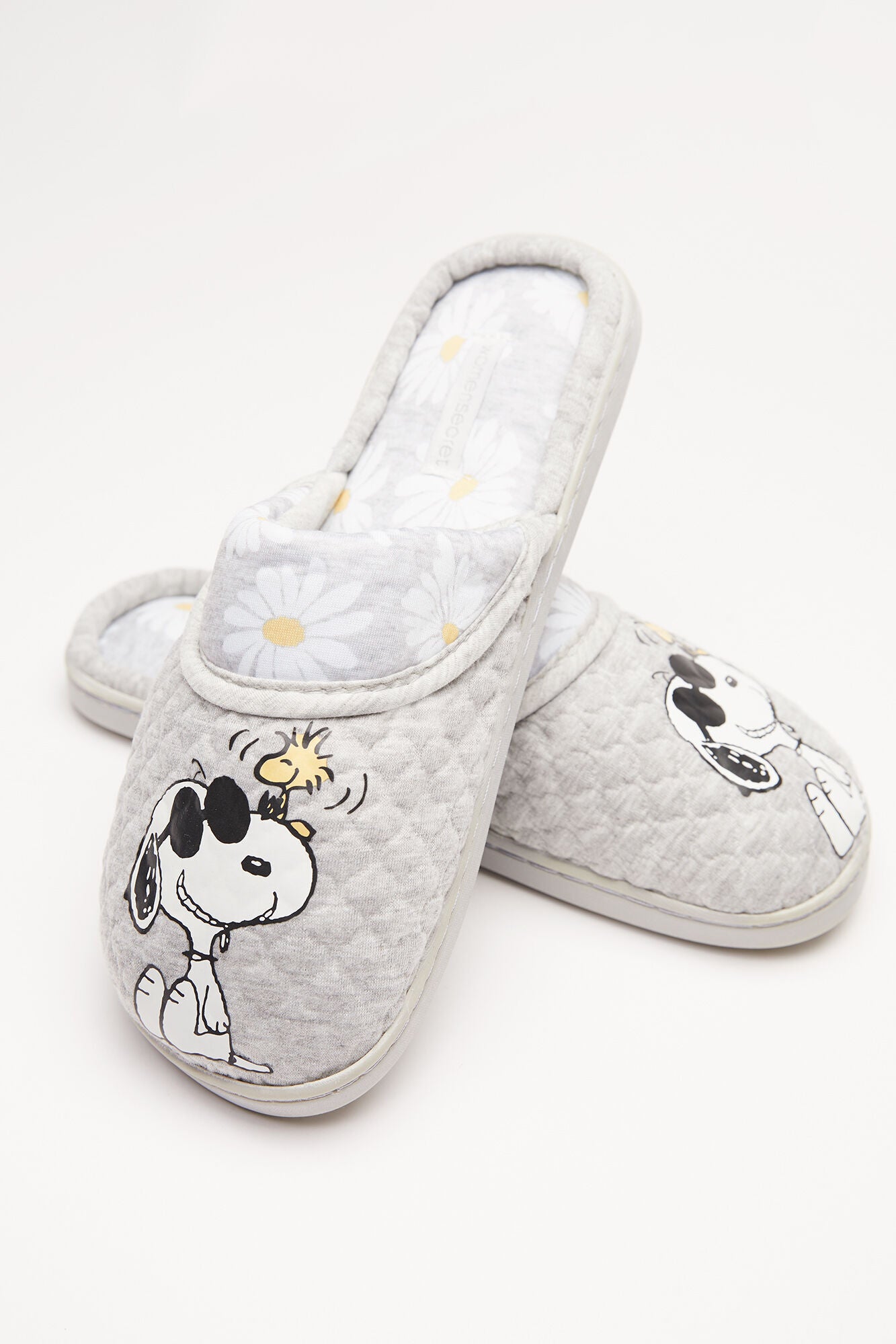 Pantuflas Estampado Snoppy Gris