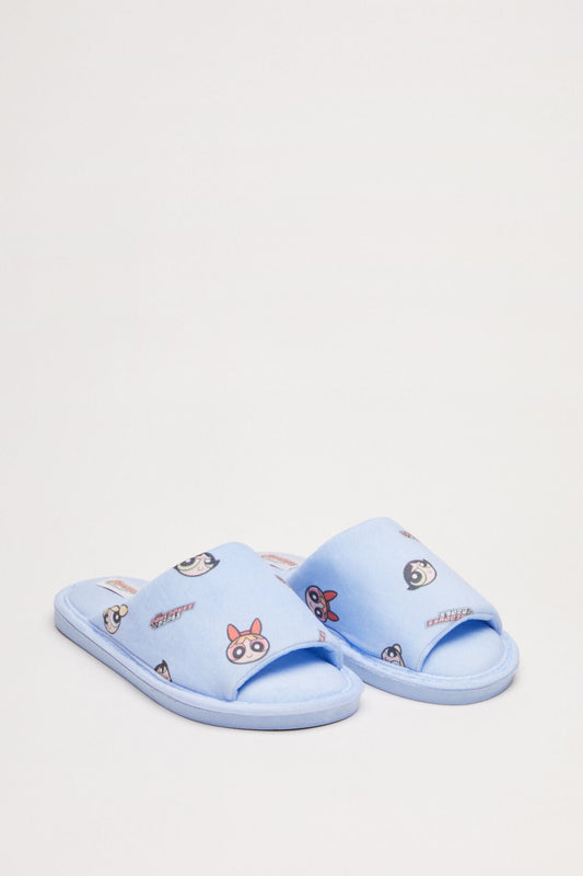 Pantuflas Estampadas Chicas Superpoderosas Azul
