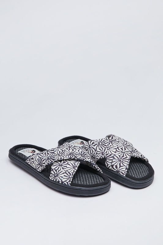 Sandalia Estampado Negro