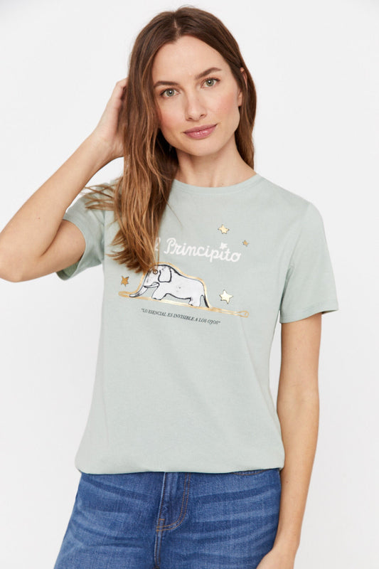 Camiseta Estampada Verde