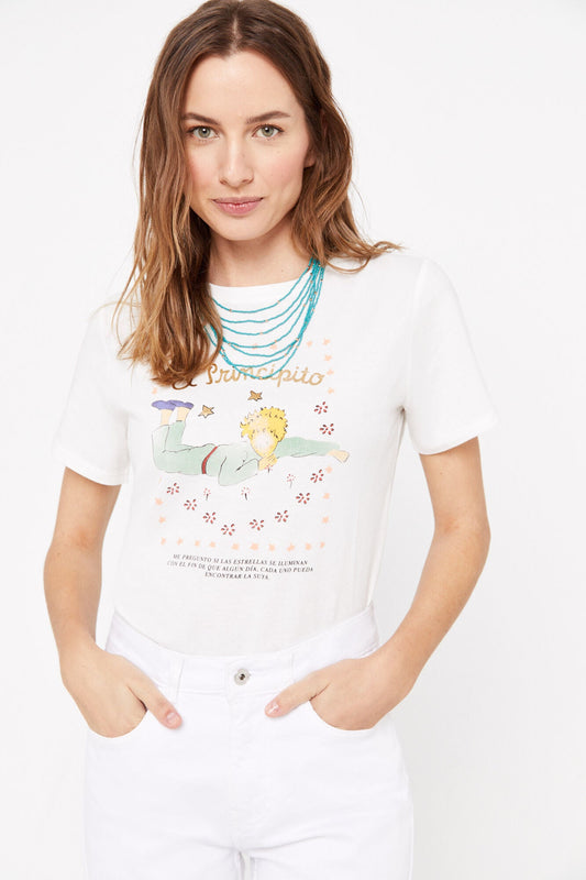 Camiseta Estampada Blanco