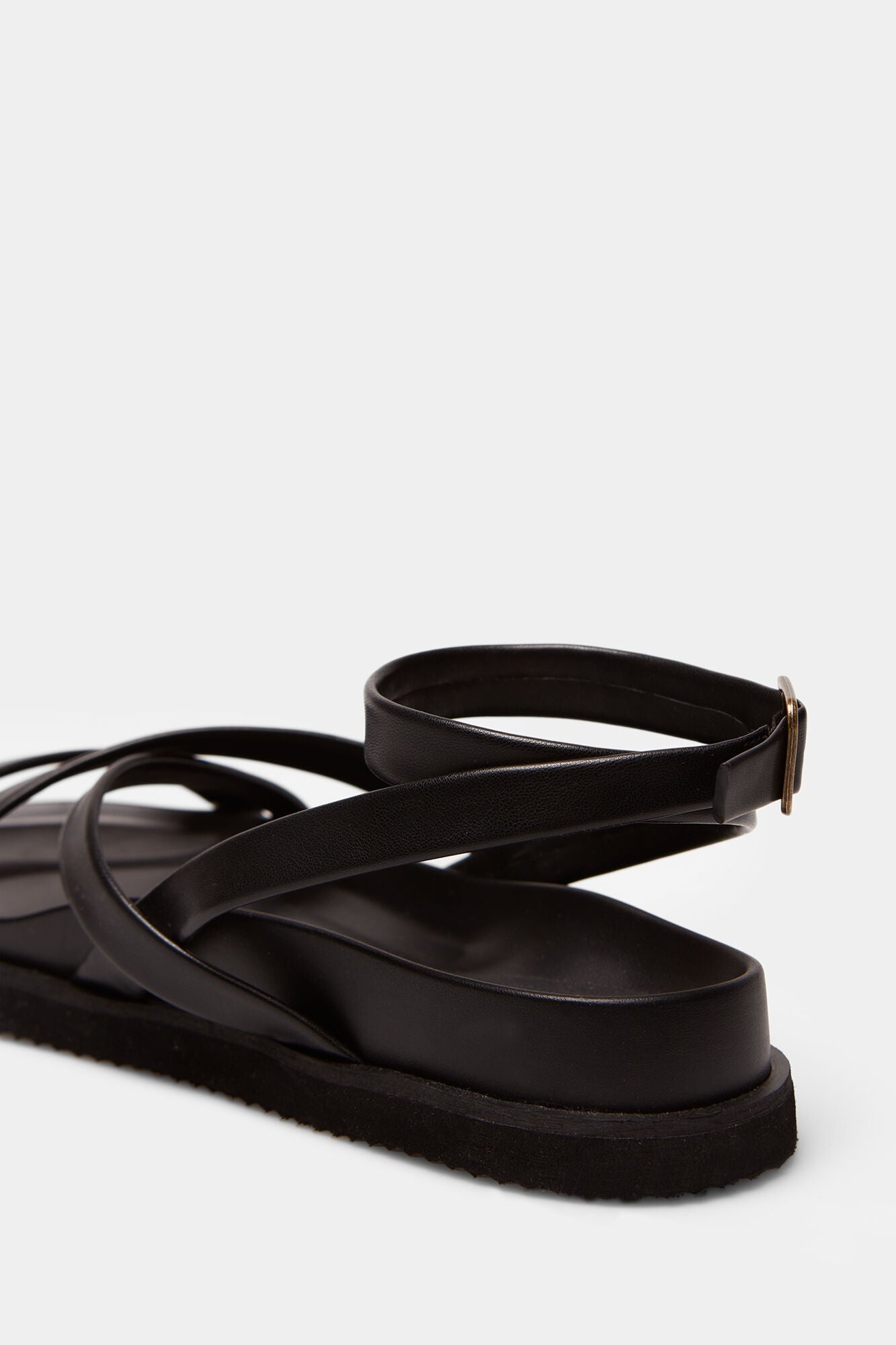 Sandalias Tiras Plataforma Negro