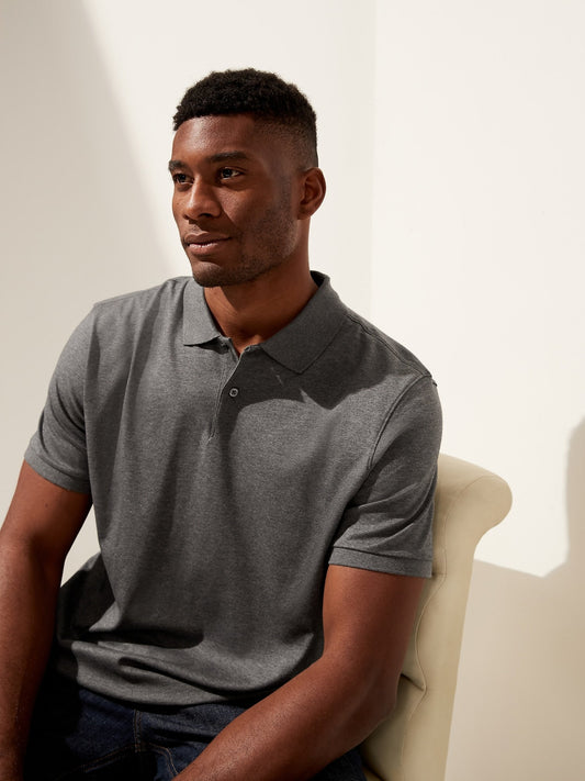 BR Luxury-Touch Performance Polo - Dark Grey