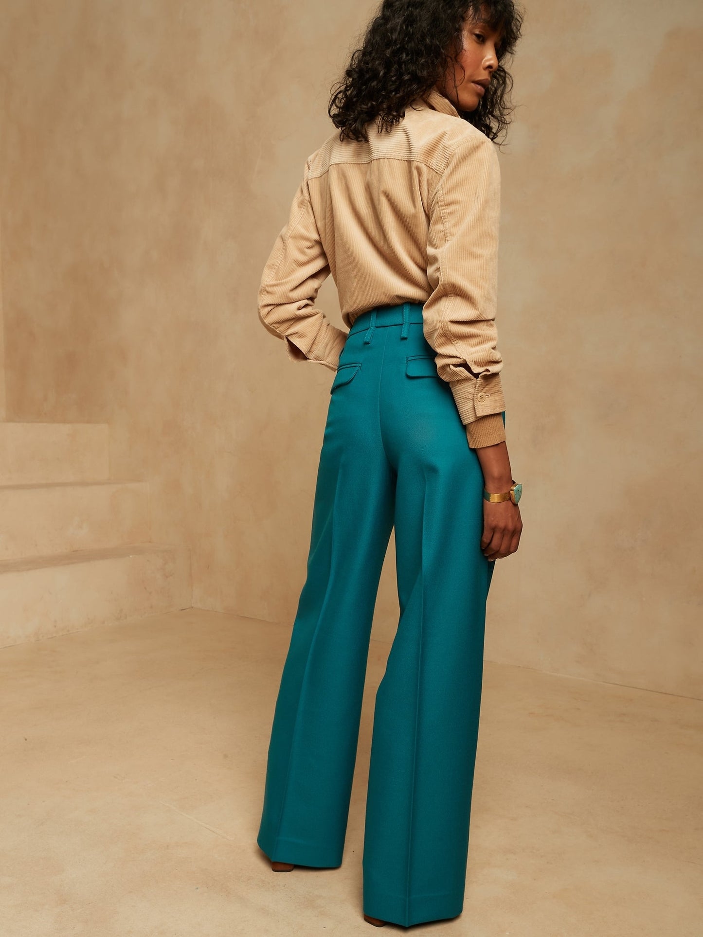Lido Wide-Leg Italian Wool Pant