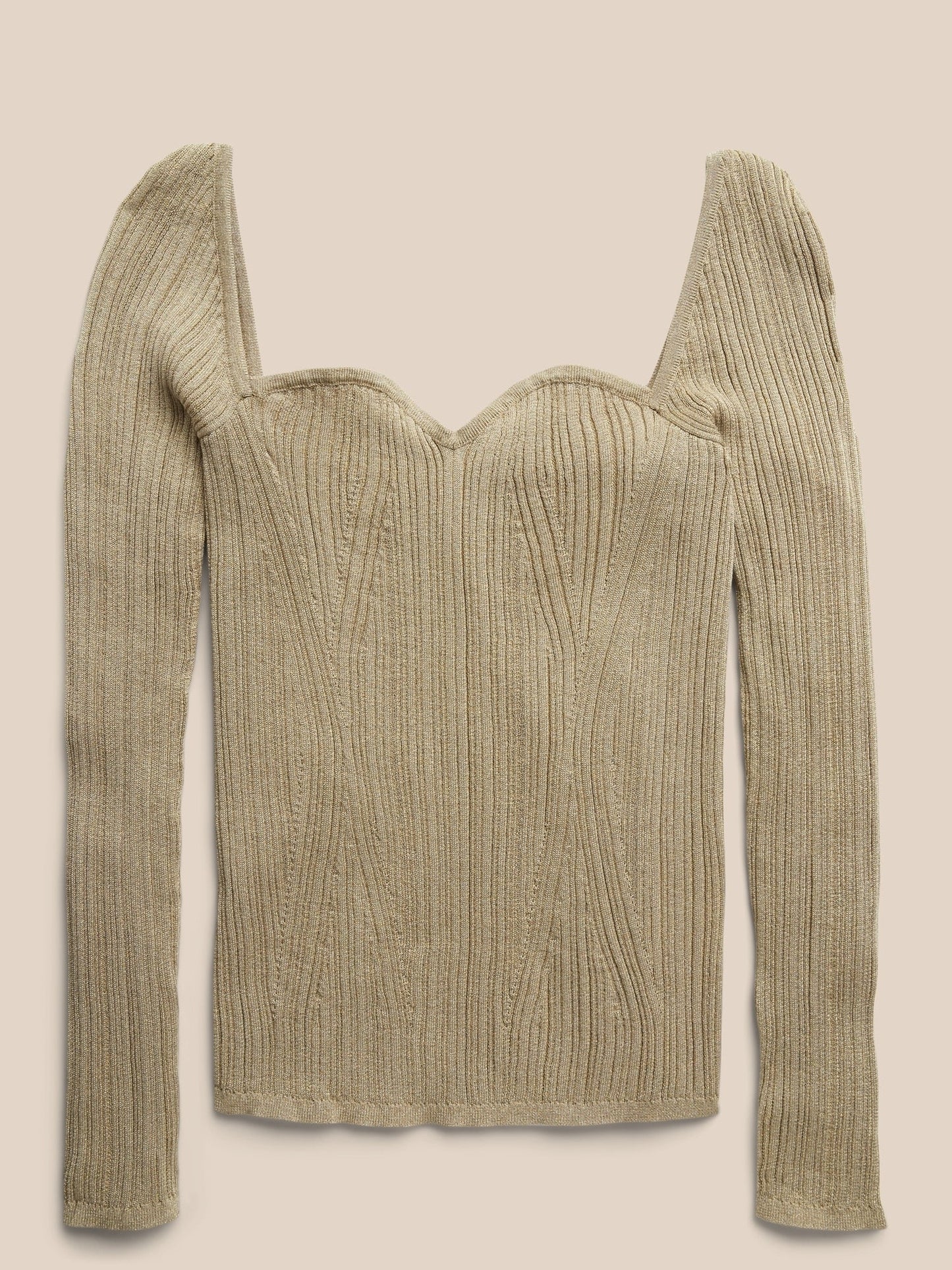 Metallic Sweetheart Sweater Top