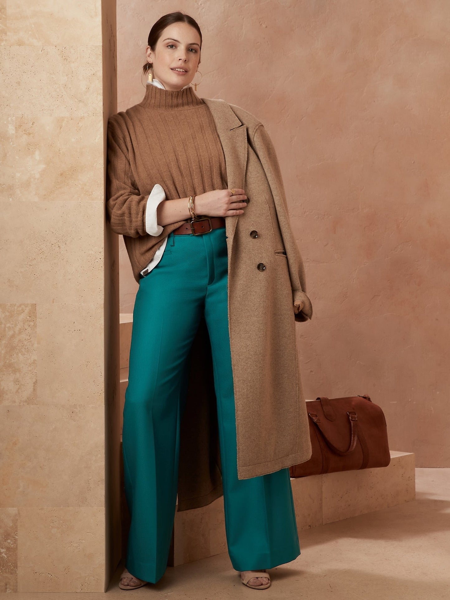 Lido Wide-Leg Italian Wool Pant