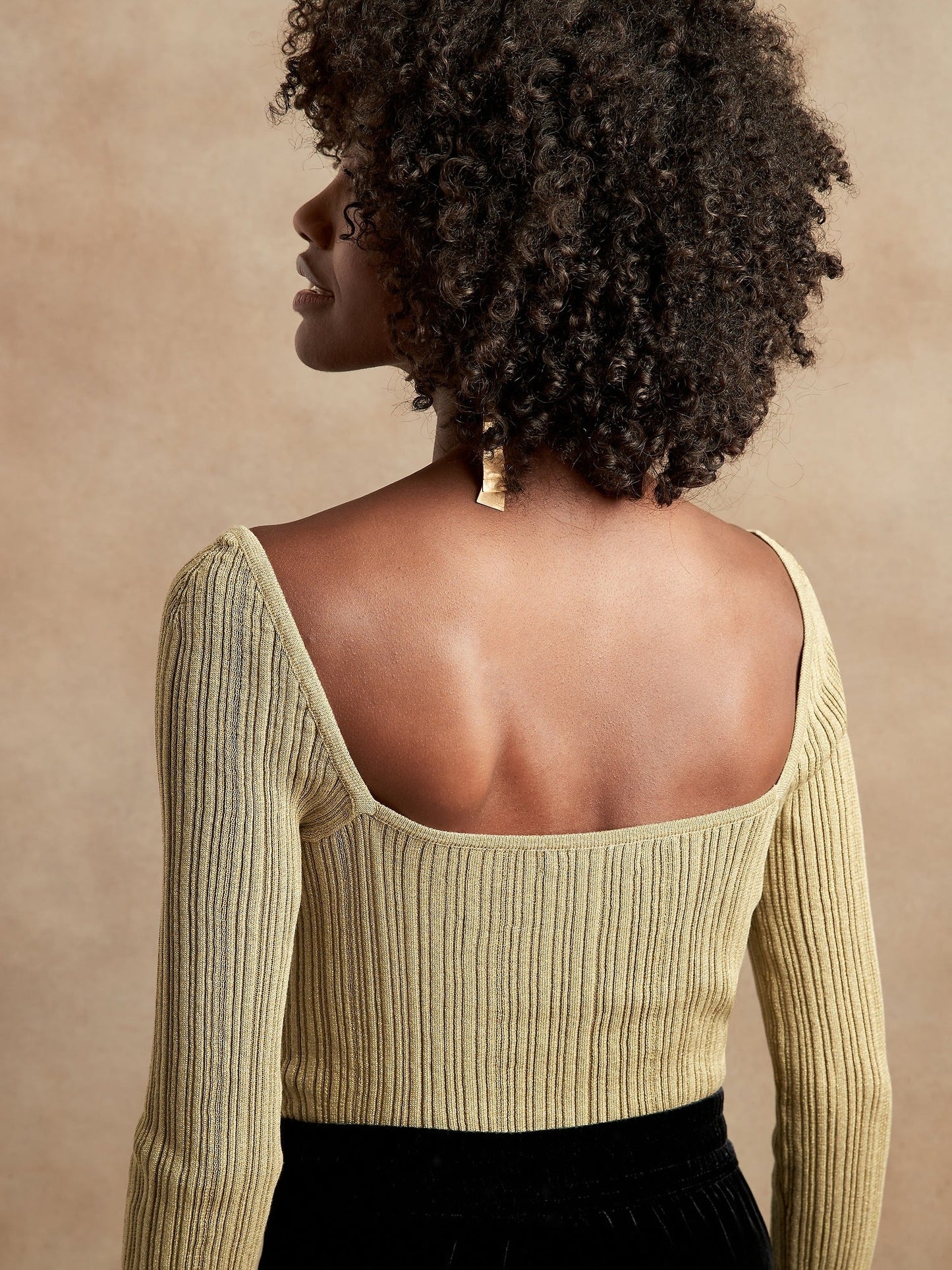 Metallic Sweetheart Sweater Top