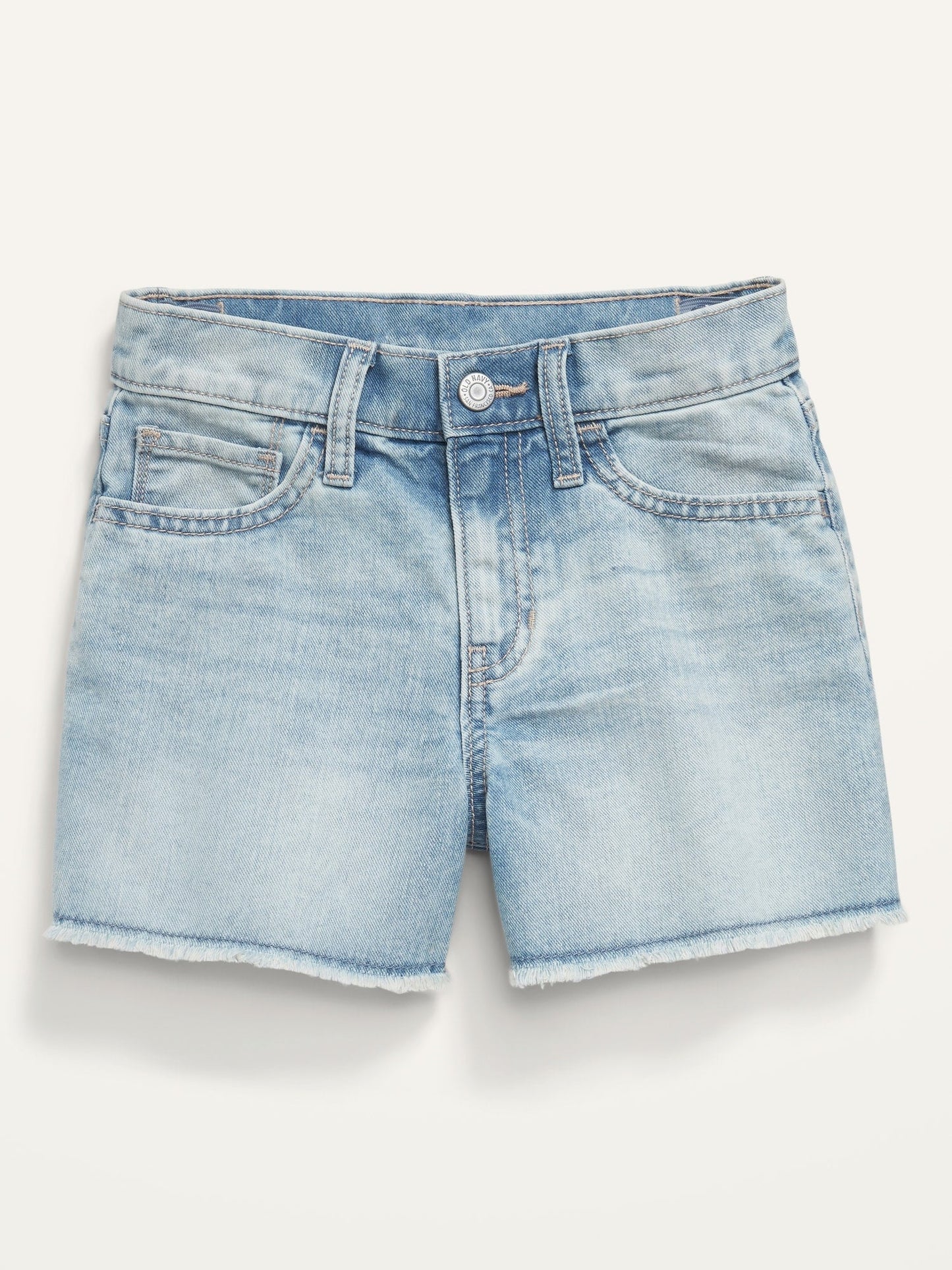 Short Denim Talle Alto Azul, Niña