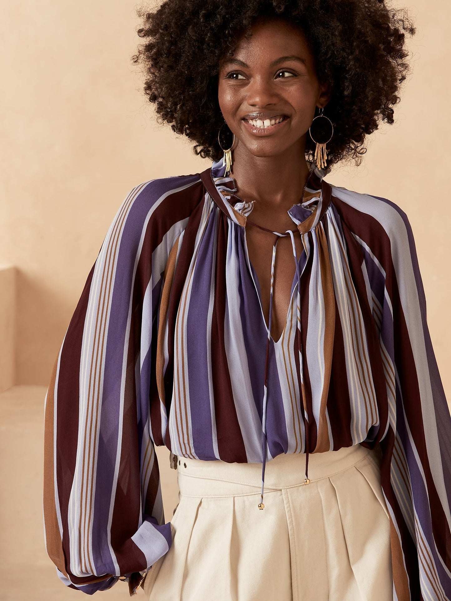 Balloon-Sleeve Top